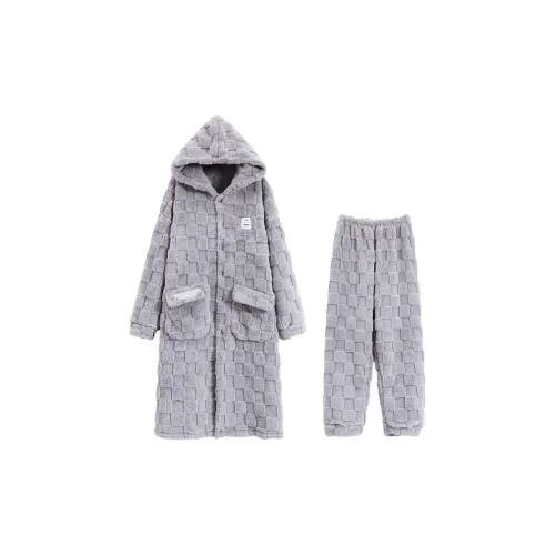 The Story Of The Flower Season Pajama Set Men's Light Gray
