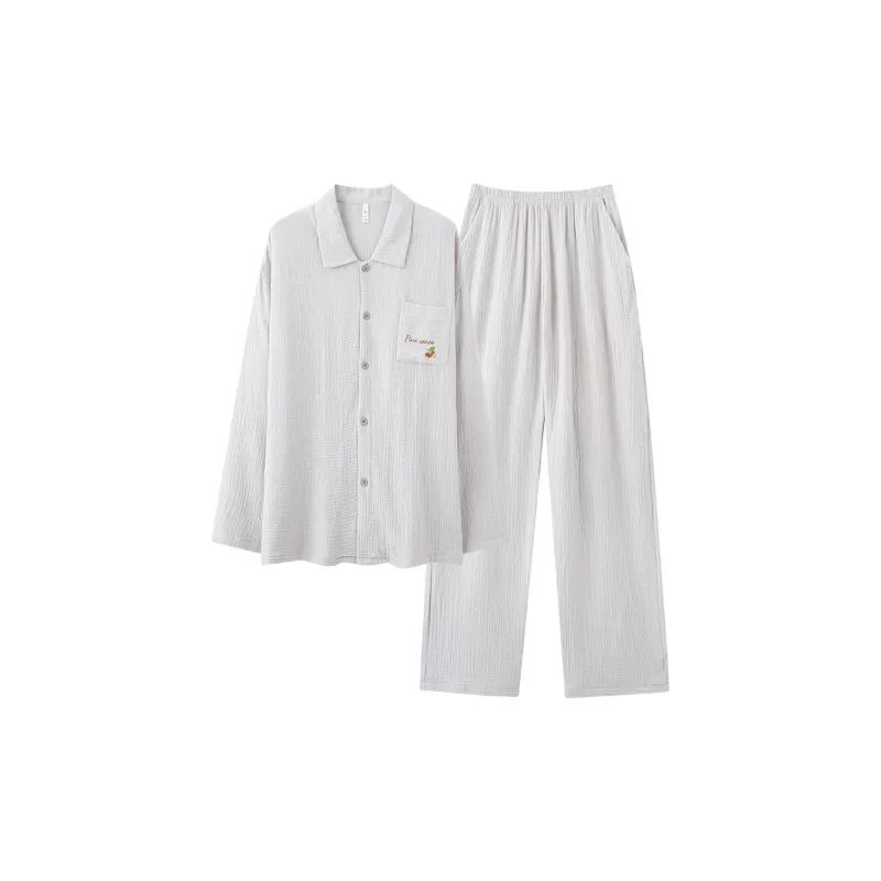 Dream Heart Pajama Set Men's White-0