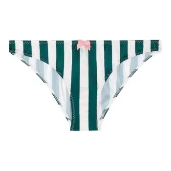 Victoria's Secret Underpants Women's 1 Pack Green Stripes