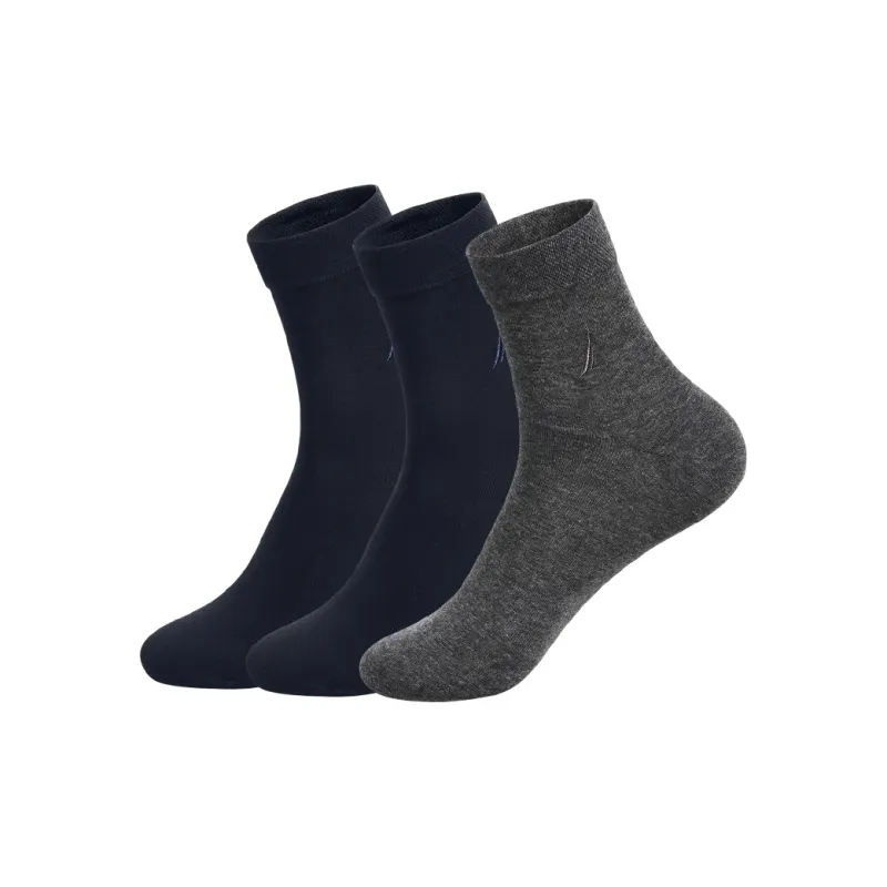 NAUTICA UNDERWEAR Mid Calf Socks Men's 3 Pack-1
