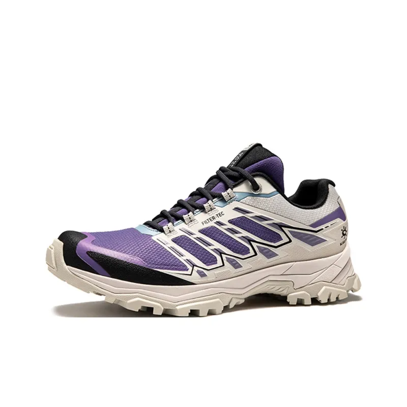 KAILAS Wear-Resistant Water-Resistant Slip-Resistant Low-Top Hiking Trekking Shoes Women's Floral Bellflower Purple-1