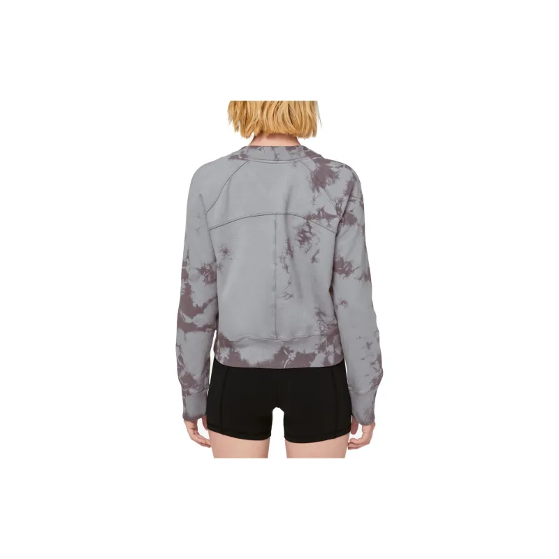 Lululemon Ready To Roll Sweatshirt Women's Gray Red Print-1