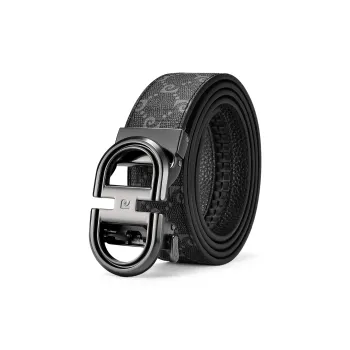 PIERRE CARDIN PVC Men's Belt Men's Black Width  3.5cm