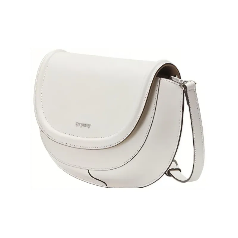ORYANY Cow Leather Saddle Bag Portable Crossbody Bag Shoulder Bag Women's White-2
