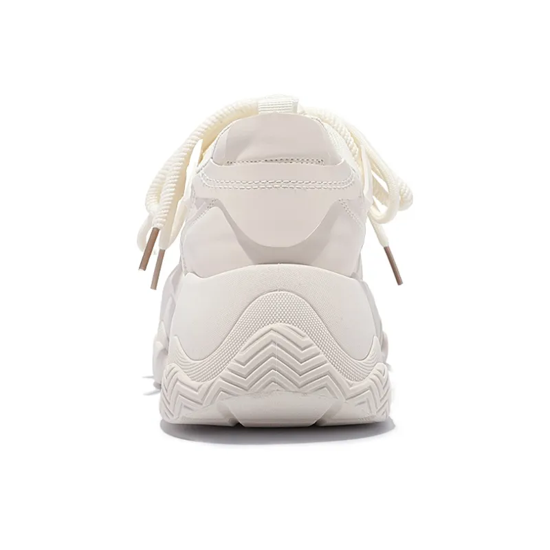 SNXR Anti-Slip Wear-Resistant Waterproof And Breathable Low-Top Chunky Sneakers Women's Beige-69