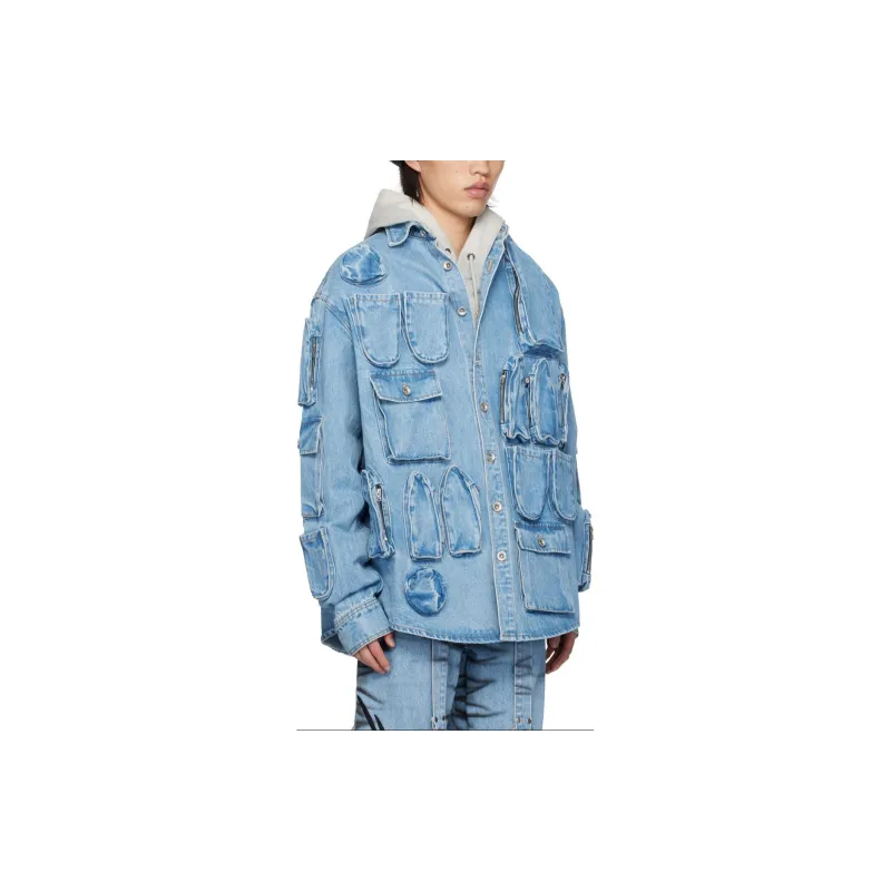 Who Decides War Denim Jacket Men's Blue-2