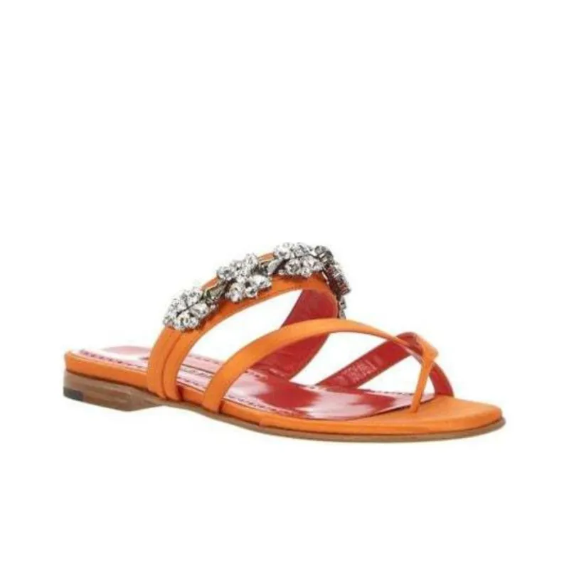 MANOLO BLAHNIK Flip Flops Women's Orange-2