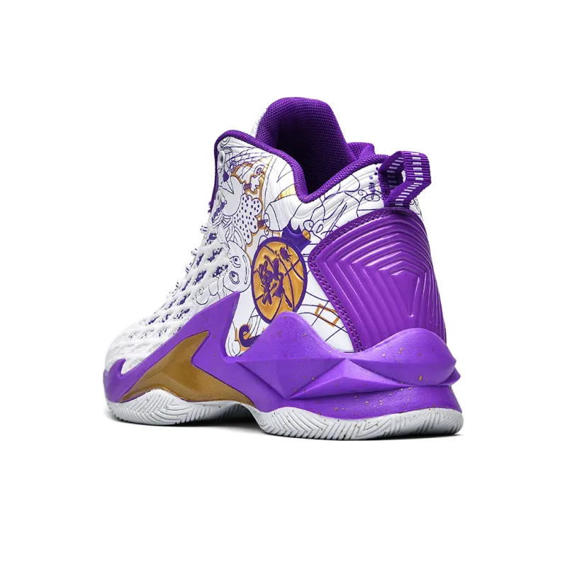 GQWE Cushioned Slip-Resistant Lightweight Mid-Top Basketball Shoes Unisex-8