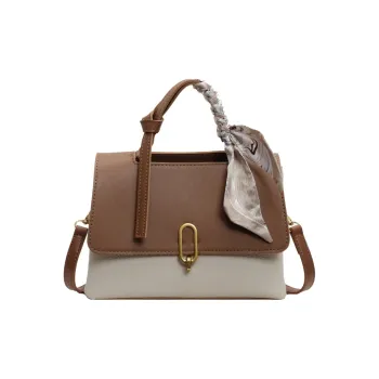 BAODIDAISHU PU Shoulder Bag Crossbody Bag Medium Size Women's Coffee & Khaki/White & Brown/Black/Coffee