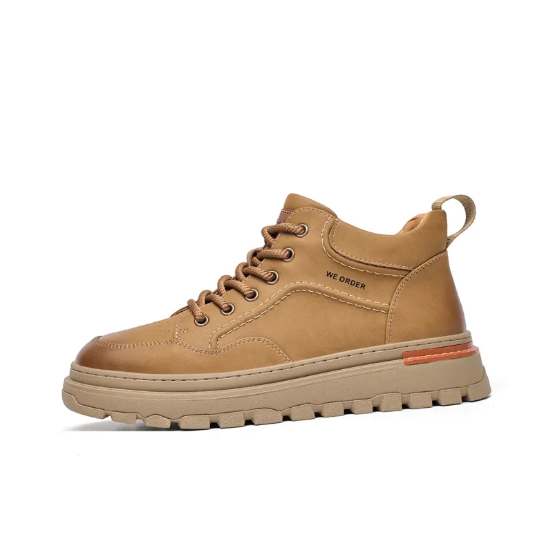 LUOGOKS Men's Casual Shoes Men High Top-0