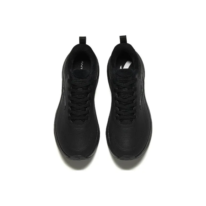 Anta Light Cloud Anti Slip Wear Resistant Low Top Casual Running Shoes Men's Black-2