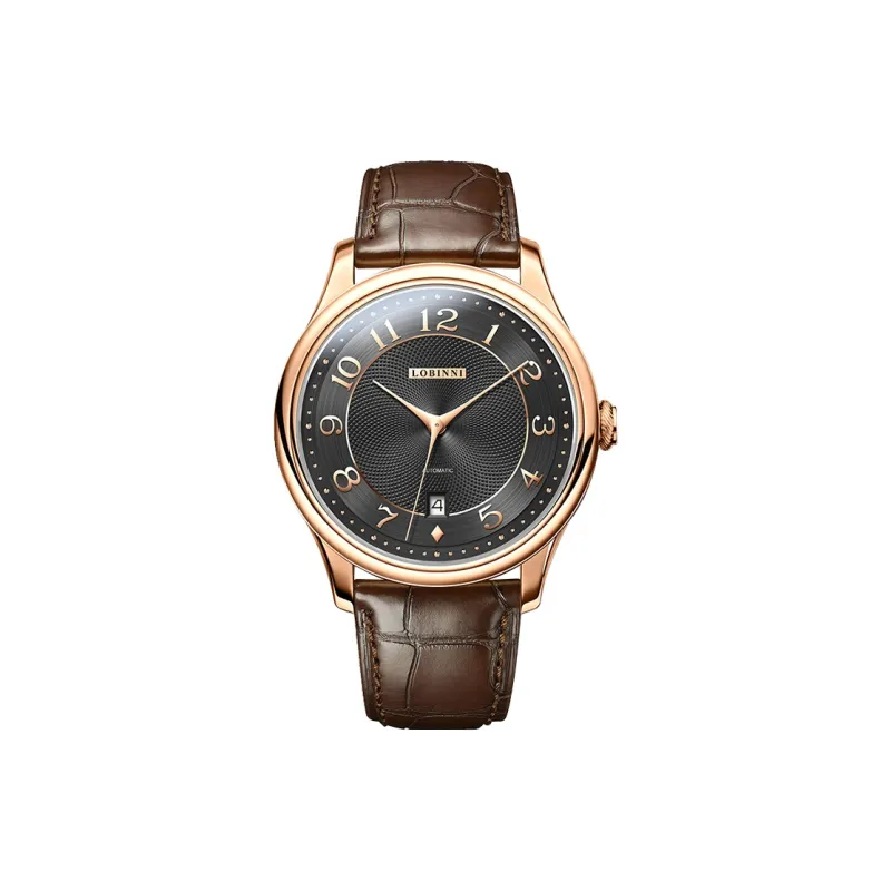 LOBINNI L Men's Watches Automatic Mechanical Movement Cowhide Strap Watch Men's Watches White Dial-13