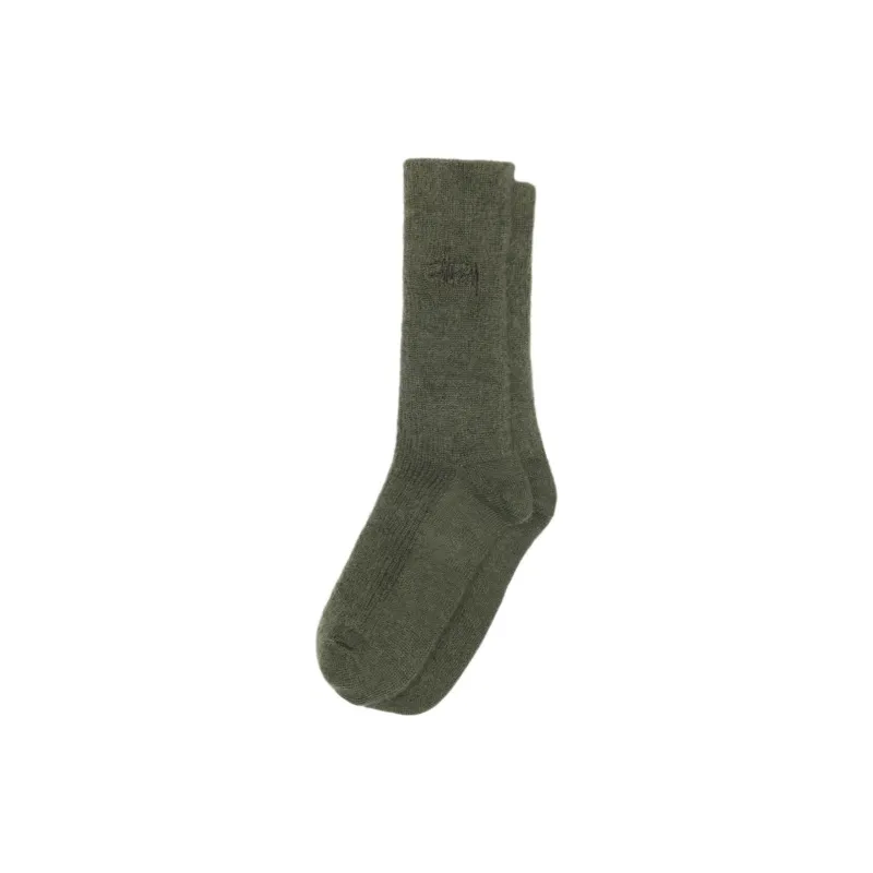 Stussy Shaggy Mohair Sock Light Lime-2