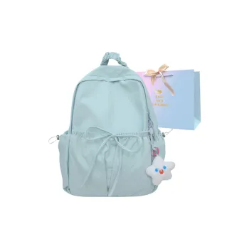 SUPERCUTE Nylon Backpack Regular Women's Blue/Beige/Pink/Black