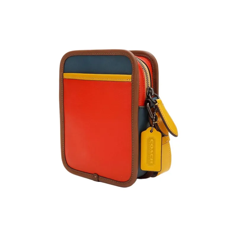 COACH Camera Glove Tanning Camera Bag Shoulder Bag Crossbody Bag Mini Women's Red & Blue-3
