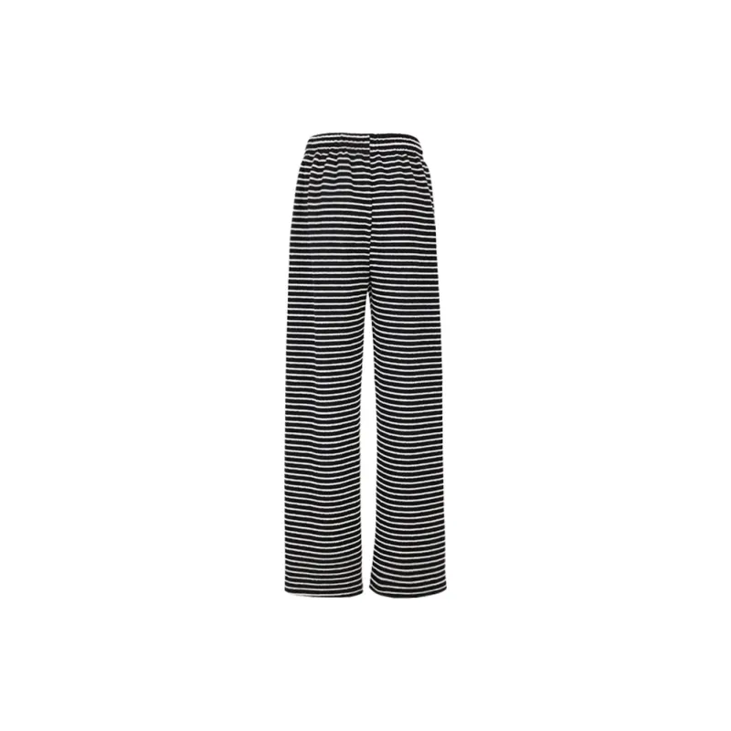 FHMY Casual Pants Women's Black White-1