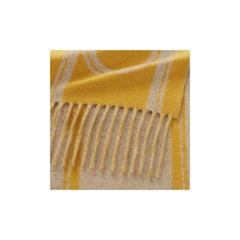 HERMES Cashmere Knit Scarves Women's Yellow-2
