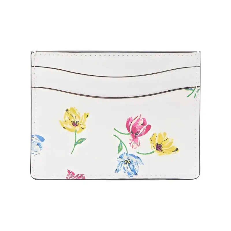 Kate Spade Artificial Leather Coin Purse Wallets Card Holders Women's White-1