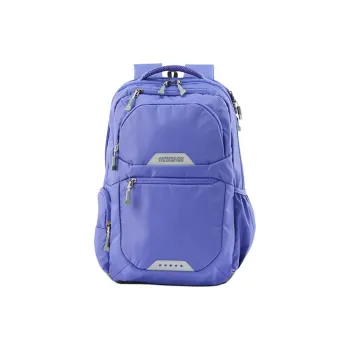 AMERICAN TOURISTER Fabric Backpack Large Size Unisex Black/Blue Purple/Ink Blue/Green