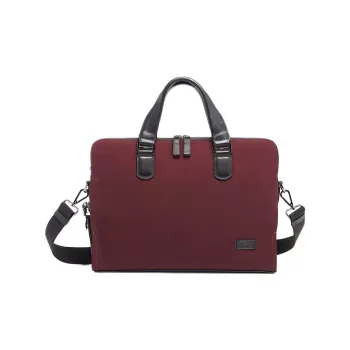 TUMI Harrison Leather Controller Business Bag, Nylon Crossbody Bag, Handbag Men's Red