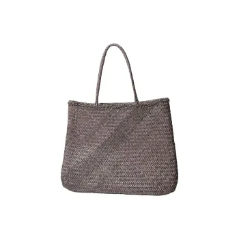Dragon Diffusion Buffalo Leather Tote Bag Shopping Bag Handbag Shoulder Bag Medium Size Women's Gray