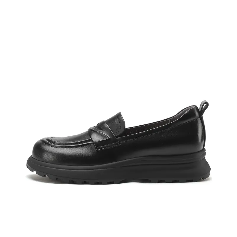 D:FUSE SCANDINAVIA JK Uniform Women's Small Leather Shoes Commute Casual Shoes Loafers Women's-0