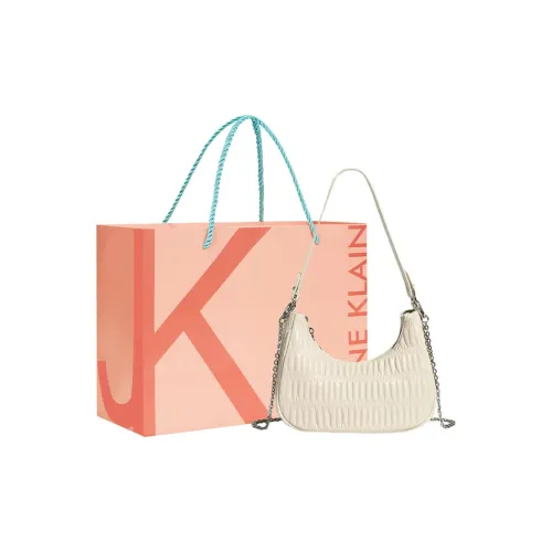 JANE KLAIN Synthetic Leather, Textile Mosaic Shoulder Bag Regular Women's White/Pink