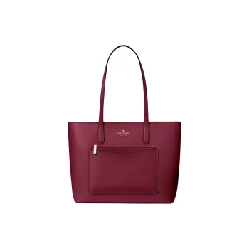 Kate Spade Staci Cross-Patterned PVC Tote Bag Shopping Bag Shoulder Bag Handbag Women's Blackberry Jam