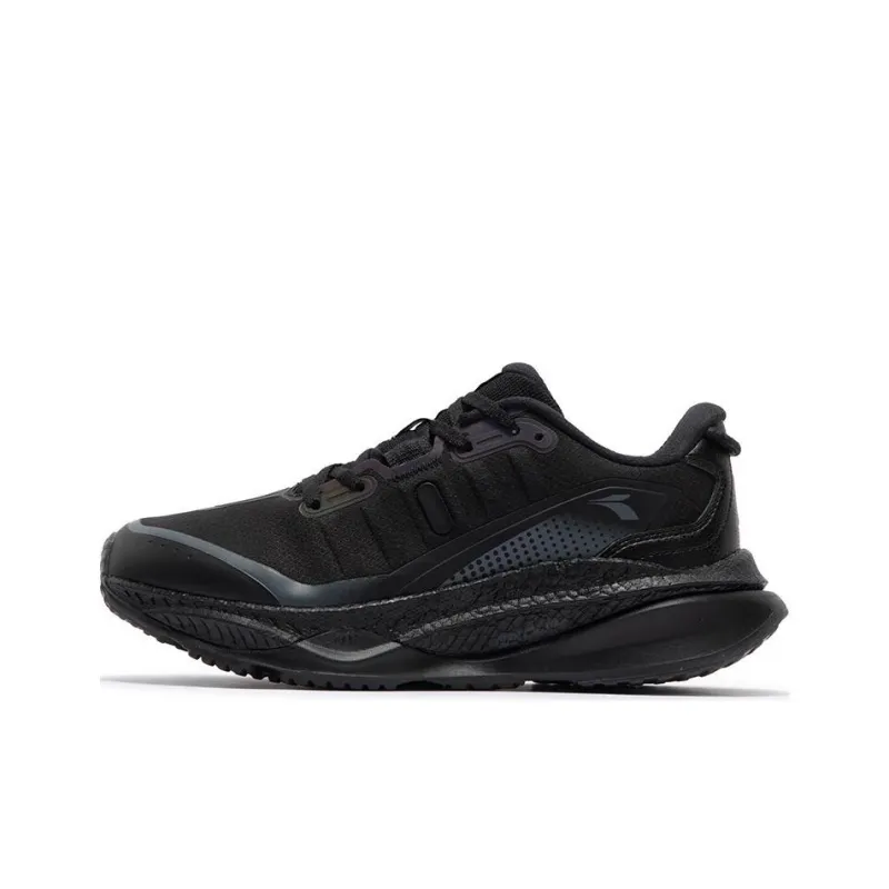 361° Red Flame 4 Anti Slip Wear Resistant Low Top Casual Running Shoes Women's Black-0