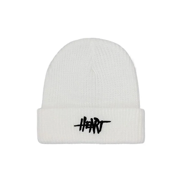 DZP Yarn Beanies Unisex Black White-7