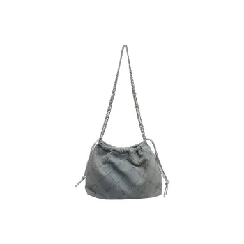 Yalu Denim Shoulder Bag, Crossbody Bag Regular Women's Light Blue/Dark Blue