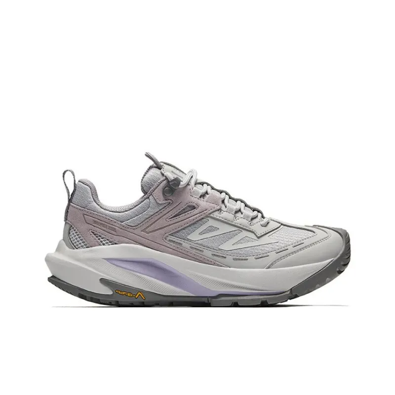 Anta Tracking Anti Slip Wear Resistant Low Top Hiking Shoes Women's Gray-1