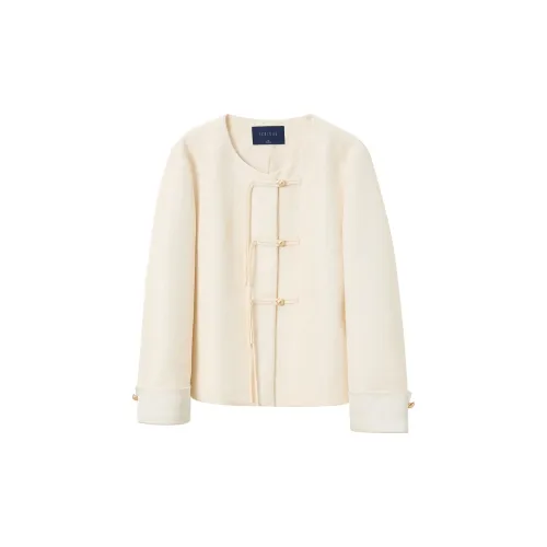 3COLOUR Cropped Coats Women's Off White