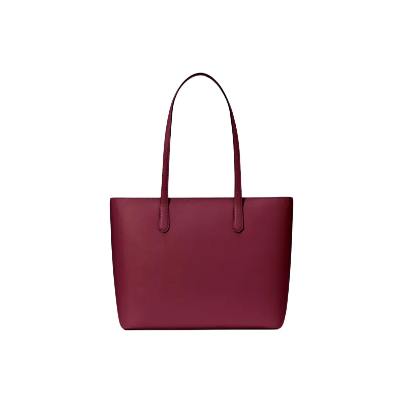 Kate Spade Staci Cross-Patterned PVC Tote Bag Shopping Bag Shoulder Bag Handbag Women's Blackberry Jam-2