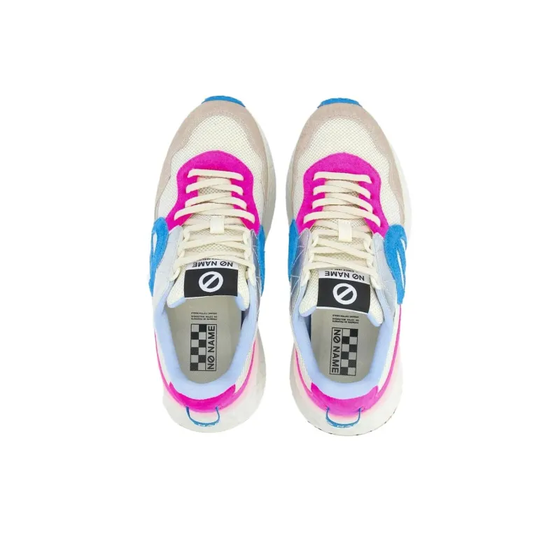 NO NAME Anti-Slip Wear-Resistant Low-Top Casual Shoes Women's White Pink Blue-4