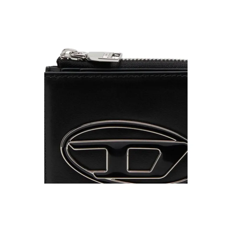 DIESEL Cow Leather Card Holder Women's Black-4
