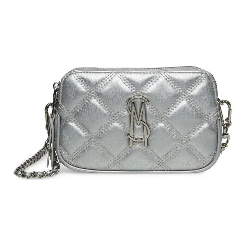 9.5in MADDEN Synthetic Leather Crossbody Bag Shoulder Bag Regular Women's Silver
