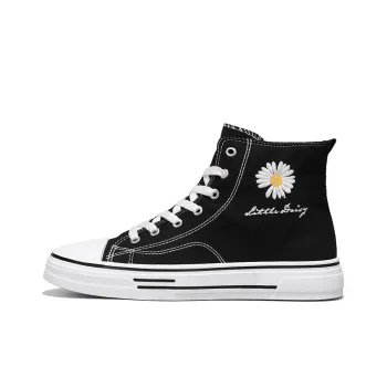 Little Daisy Small Daisy Height Increasing Wear-Resistant Breathable Slip-Resistant High-Top Canvas Shoes Men's