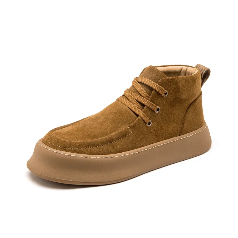 MODENGPAN Men's Casual Shoes Men Mid Top-1