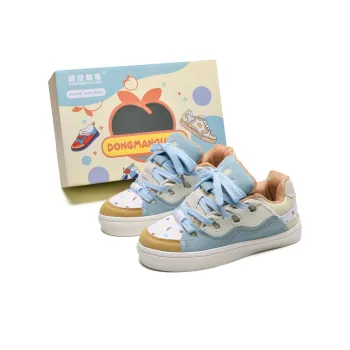 Anime Story Low-Top Skateboard Shoes Unisex White Blue