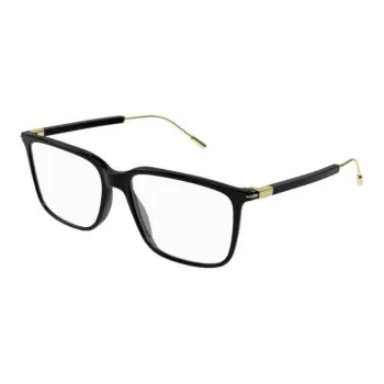 GUCCI Acetate Metal Square Eyeglass Frames Men's Black