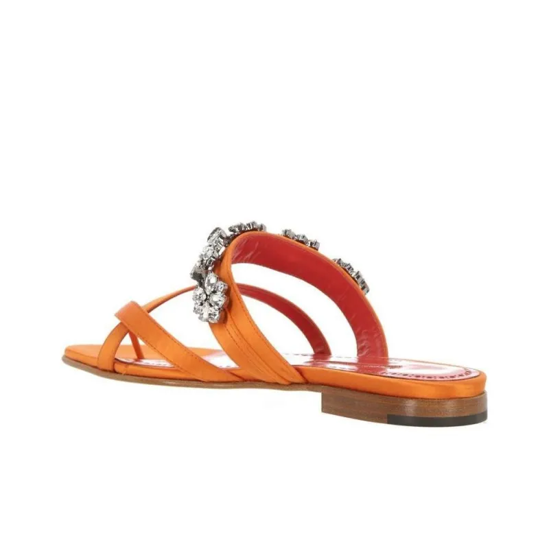 MANOLO BLAHNIK Flip Flops Women's Orange-3