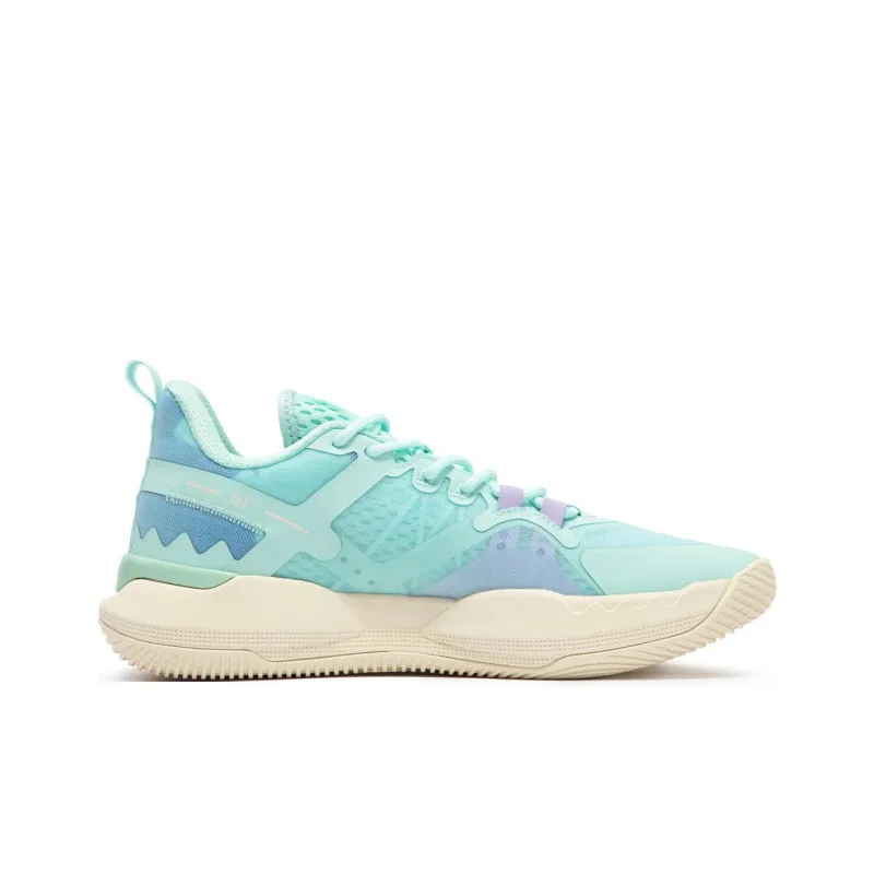 361° Anti Slip Wear Resistant Low Top Basketball Shoes Men's Blue Beige-1
