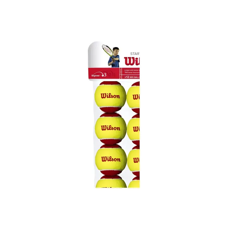 Wilson Starter Tennis Balls Felt Training Ball Court Yellow Red-3