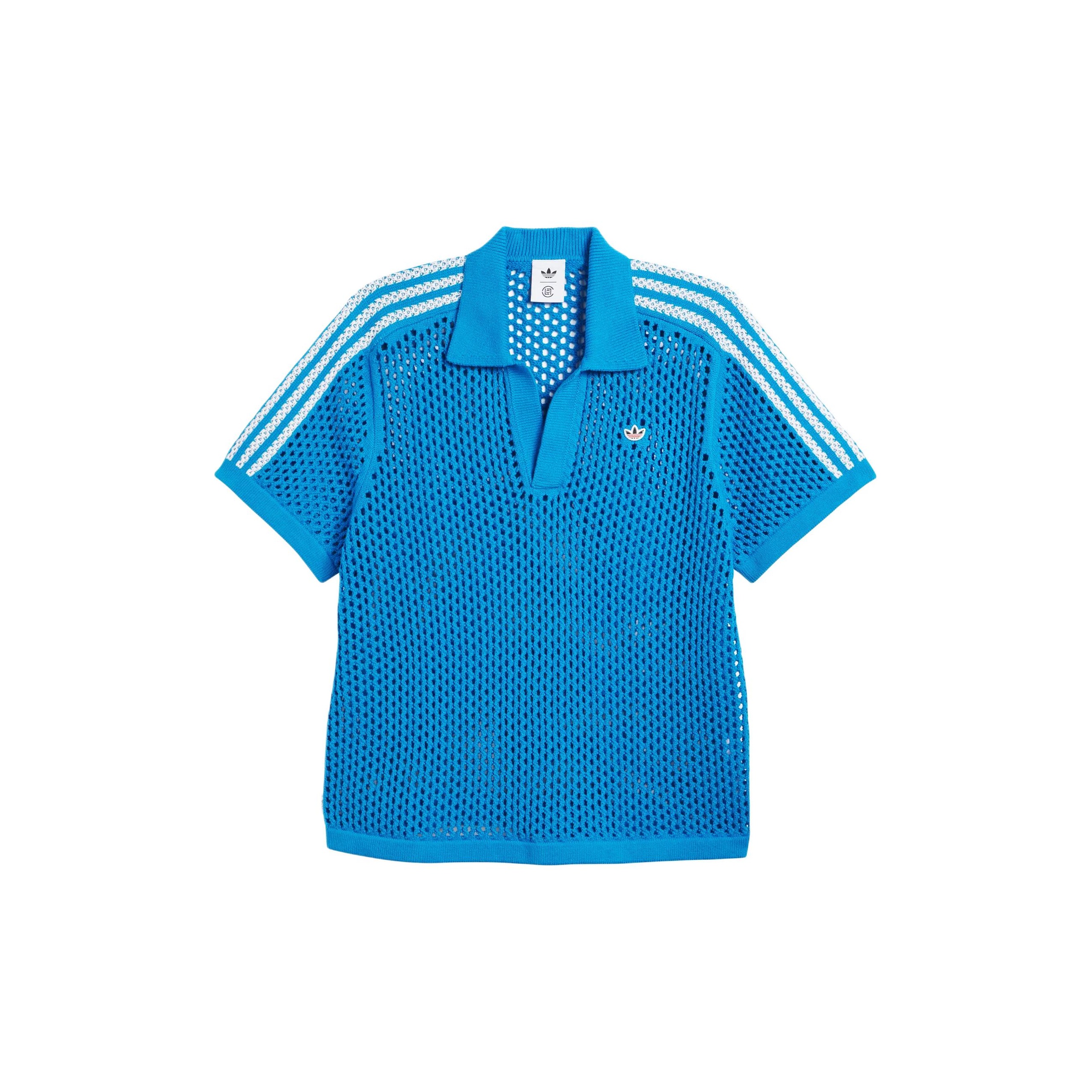 Adidas x Edison Chen Crochet Polo Shirt Blue