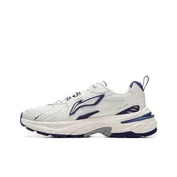 LiNing Beichen 2K Anti Slip Wear Resistant Low Top Chunky Sneakers Men's White Blue