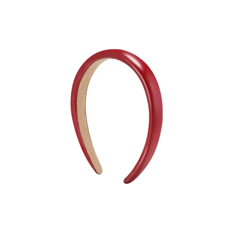 Peach Tea Pu Leather Headbands Women's-0