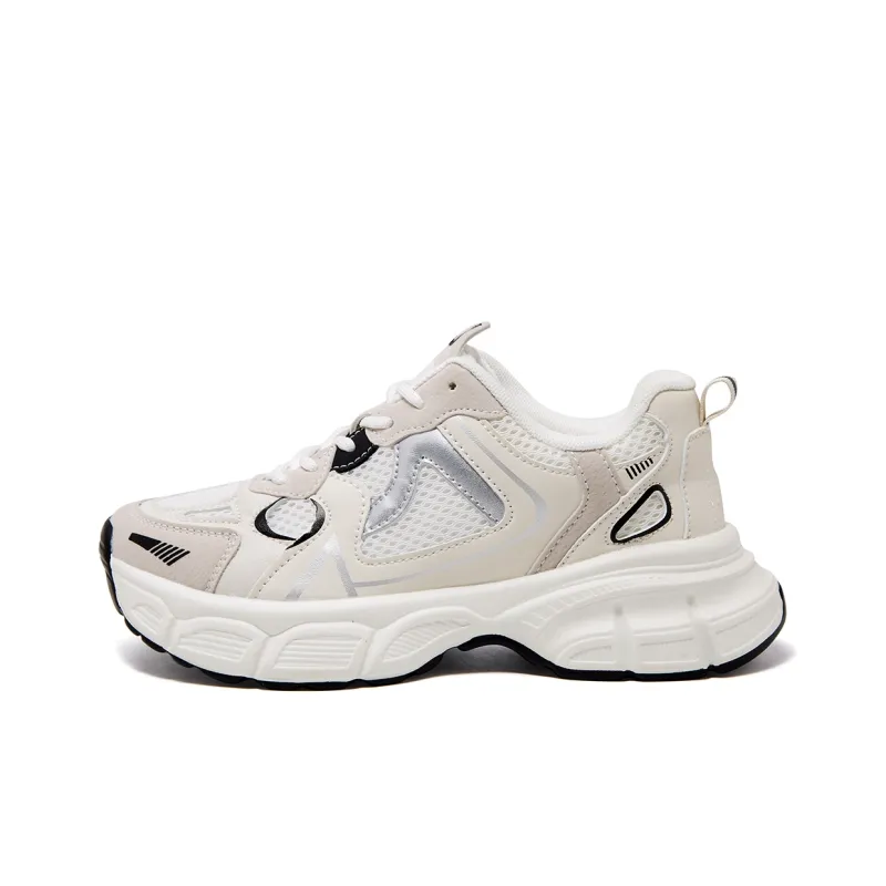 FOXER Slip Resistant, Abrasion Resistant, Breathable, Height Increasing Coverage Low Top Chunky Sneakers Women's-0