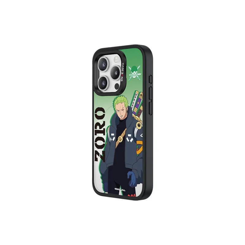 CASEBANG PC Material One Piece Collaboration Zoro Phone Case Magnetic Back Cover IPhone15/14/13/Plus/Pro/Ma-10