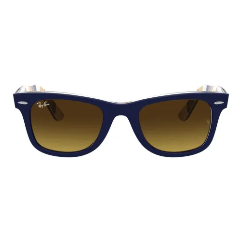 RayBan Plastic Plastic Oval Sunglasses Men's Blue